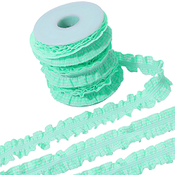 чирок 10 ярдов спандексовой ленты, шотландка шаблон, с пустыми катушками из АБС-пластика, зелено-синие, 1 дюйм (25 мм)