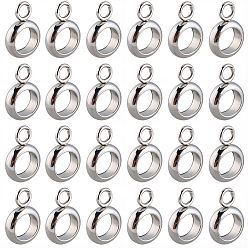 Нержавеющая Сталь Цвет 100шт 201 дужки из нержавеющей стали, петля под залог, кольцо под залог бисер, цвет нержавеющей стали, 9x6x2 мм, отверстие : 1.8 мм
