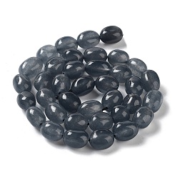 Slate Gray Natural Jade Beads Strands, Dyed, Nuggets, Tumbled Stone, Slate Gray, 9.5~11.5x8~8.5x7~8mm, Hole: 1mm, about 34~38pcs/strand, 14.76~15.16''(37.5~38.5cm)