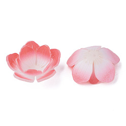 Saumon Des perles en plastique, fleur, Saumon, 31x31x13mm, Trou: 0.9mm