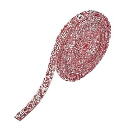 Розовый 3 блестящие стразы горячей фиксации в ярдах (клей-расплав на обратной стороне), аксессуары для костюма, светло-розовый, 10 мм