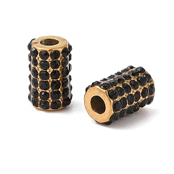 Реактивный Самолет Ионное покрытие (ip) 304 шарики из нержавеющей стали, со стразами, колонка, золотые, струя, 11x7 мм, отверстие : 3 мм