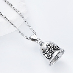 Нержавеющая Сталь Цвет Винтажный 304 подвесной звонок-колокольчик из нержавеющей стали для мотоцикла, для езды на велосипеде и в качестве декора., цвет нержавеющей стали, 23.62 дюйм (60 см)