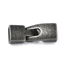 Античное Серебро 304 из нержавеющей стали защелкой застежки, античное серебро, 35x13x9 мм