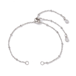 Нержавеющая Сталь Цвет Не тускнеет 2 шт 2 цвета 304 нержавеющая сталь браслет-спутник слайдер изготовление, цвет нержавеющей стали, 10-1/4 дюйм (26 см)