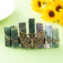 Indian Agate Natural Indian Agate Hair Barrettes, Butterfly, 20x80mm