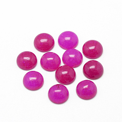 Natural Agate Natural Agate Cabochons, Dyed, Half Round/Dome, Magenta, 12x5mm