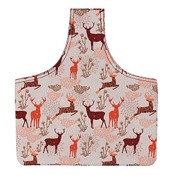 Олень Сумка для хранения пряжи из оксфордской ткани, органайзер для пряжи с инструментами для вязания, олень, 41x40 см