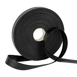 Черный 23м плоский шнур из искусственной кожи, для кожевничества, чёрные, 21x0.7 мм, около 25.15 ярдов (23 м) / рулон