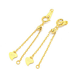 Настоящее золото 18K 925 удлинитель цепи из серебра, реальный 18 k позолоченный, 50 мм