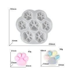 Paw Print Подвески своими руками в силиконовой форме, формы для литья смолы, для уф-смолы, изготовление изделий из эпоксидной смолы, белые, отпечаток лапы, 206x197x26 мм