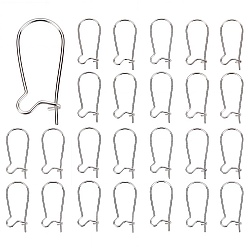 Нержавеющая Сталь Цвет 150шт. 304 фурнитура для сережек-колец из нержавеющей стали, Кинди, цвет нержавеющей стали, 20 датчик, 20x10.5 мм, штифты : 0.8 мм