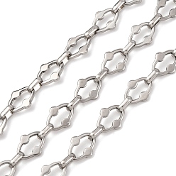 Нержавеющая Сталь Цвет 304 цепи овальные из нержавеющей стали, несварные, цвет нержавеющей стали, 11x8.5x1.4 мм