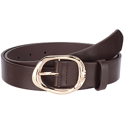 Brun De Noix De Coco Ceintures en cuir PU, avec fermoirs en alliage de ton or, brun coco, 1120x30.5x3.7mm