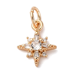 Золотой Латунные микро проложить кубического циркония подвески, гексаграмма обереги, с целью перехода в кольце, без кадмия и без свинца, стойки покрытие, долговечный, золотые, 14x11.5x4 мм, отверстие : 4 мм