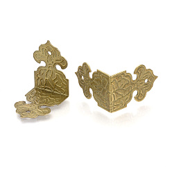 Antik Bronze Eckschutzecken aus Eisen, Antik Bronze, 25.5x17x25.5 mm, Bohrung: 1.5 mm