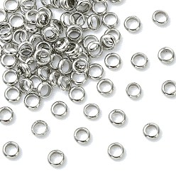 Real Platinum Plated SHEGRACE Brass Closed Jump Rings, Round, Cadmium Free & Lead Free & Nickel Free, Real Platinum Plated, 3x1.3mm, Inner Diameter: 2mm, 16 Gauge