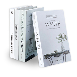 (52) Непрозрачная лаванда 4шт. 4 стили бумаги, макет книги, имитация книги, Домашняя жизнь книжная полка опора дисплей украшения, разноцветные, 362x240x4.5 мм, 1 шт / цвет