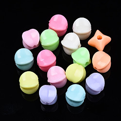 Mixed Color Opaque Acrylic Beads, Star, Mixed Color, 9x8.5x8.5mm, Hole: 2mm, about 1300pcs/500g
