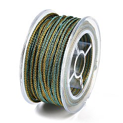 Темный Голубой 10 ярдов круглых плетеных нейлоновых нитей, для китайского решений узлов, темные голубые, 1.5 мм, около 2.19 ярдов(2м)~3.28 ярдов(3м)/рулон
