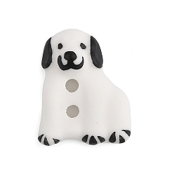 Черный Керамические пуговицы кролика, 2-луночное, чёрные, 19x15.5x6 мм, отверстие : 1.8 мм