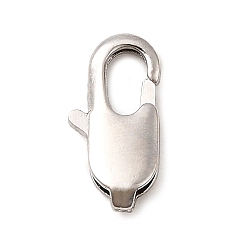 Платинированный Латунные застежки, долговечный, без никеля , овальные, Реальная платина, 12x6x2.7 мм, отверстие : 1.2 мм