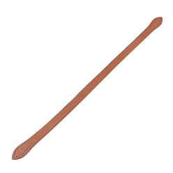 Peru PU Leather Bag Handles, for Purse Making Supplies, Peru, 60x2.15~2.85x0.25cm, Hole: 1.8mm