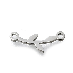 Нержавеющая Сталь Цвет 304 подвески из нержавеющей стали, листовая ссылка, цвет нержавеющей стали, 5.5x14.5x1.5 мм, отверстие : 1.2 мм