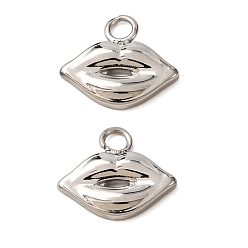 Lip 304 прелести нержавеющей стали, цвет нержавеющей стали, губа, 9x10.5x1.5 мм, отверстие : 1.8 мм