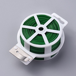 Green Multifunctional Twist Plant Ties, with Cutter, for Gardening, Home, Office, Green, 2.3mm, about 109.36 yards(100m)/roll