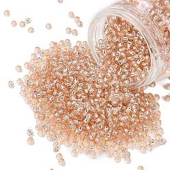 (31) Silver-Lined Translucent Rosaline Тохо 8/0 круглые бусины, японский бисер, (31) посеребренный полупрозрачный розалин, 3 мм, отверстие : 1 мм, Около 10000 шт / фунт