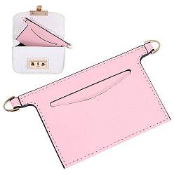 Pink Органайзер для сумок из волокна, мини-конверт для сумочки, формирователь формы из высококачественного волокна, аксессуары для сумок, с золотистыми люверсами, прямоугольные, розовые, 71x149x4.5 мм, отверстие : 7x7.5 мм