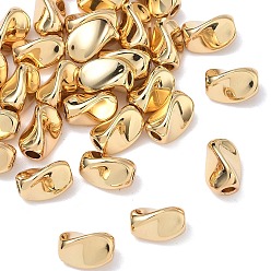 Real 18K Gold Plated SHEGRACE Brass Beads, Cadmium Free & Nickel Free & Lead Free, Nuggets, Real 18K Gold Plated, 8x5x5mm, Hole: 1.8mm