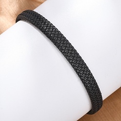 Черный Цвет Металла 316 браслеты-манжеты из хирургической нержавеющей стали для мужчин, металлический черный , 1/4 дюйм (0.75 см), внутренний диаметр: 2-3/8 дюйм (6.1 см) x 2-5/8 дюйм (6.7 см)