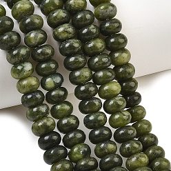 Chinese Jade Натуральные китайские нефритовые бусины, нити из южного нефрита, гладкая рондель, 8~8.5x5~5.5 мм, отверстие : 0.8 мм, около 70 шт / нитка, 14.92''~15.08'' ((37.9~38.3 см)