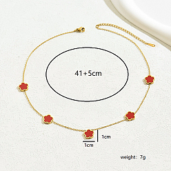Красный Золотая подвеска-цветок из нержавеющей стали для женщин, красные, 201 дюйм (16.14 см)