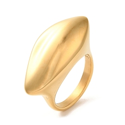 Золотой 304 перстень из нержавеющей стали, эллиптическая форма, золотые, внутренний диаметр: 18 мм