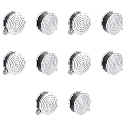 Нержавеющая Сталь Цвет 10шт. 304 серьги-манжеты из нержавеющей стали Vortex, украшения в стиле панк для мужчин и женщин, цвет нержавеющей стали, 11x11.5x17 мм