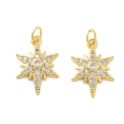 Настоящее золото 18K Латунные микро проложить кубического циркония подвески, звезда, без свинца и без кадмия, долговечный, стойки покрытие, с целью перехода в кольце, реальный 18 k позолоченный, 19x13x3 мм, отверстие : 3 мм