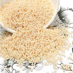 Кремово-белый Fgb 12/0 круглый стеклянный бисер класса А, Цейлон, кремово-белые, 2x1.7 мм, отверстие : 0.3 мм, около 30000 шт / упаковка