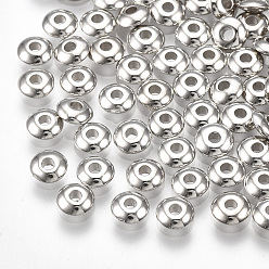 Платина Пластиковые прокладки ccb, рондель, платина, 4.5x1.5 мм, отверстие : 1.5 мм