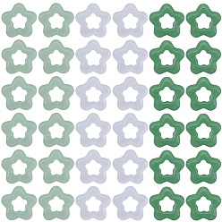 (52) Непрозрачная лаванда 90 шт. 3 цвета, подвески на пуговицах из искусственного нефрита, цветок, разноцветные, 12.5x12.5x4 мм, отверстие : 5.7 мм, 30 шт / цвет