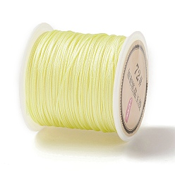 Champagne Yellow 50 Yards Nylon Chinese Knot Cord, Nylon Jewelry Cord for Jewelry Making, Champagne Yellow, 0.8mm