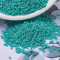 (DB0729) Opaque Turquoise Green MIYUKI Delica Beads, Cylinder, Japanese Seed Beads, 11/0, (DB0729) Opaque Turquoise Green, 1.3x1.6mm, Hole: 0.8mm, about 2000pcs/bottle, 10g/bottle