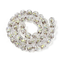 Темный Хаки Нити из фольги в технике лэмпворк, баррель, Темный хаки, 10~11x9~10x9~10 мм, отверстие : 0.9~1.2 мм, около 40 шт / нитка, 15.94~16.46'' (40.5~41.8 см)