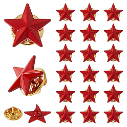 Золотой Броши-булавки из звездного сплава, с железными булавками сзади, золотые, 15x16 мм, 24 шт / комплект