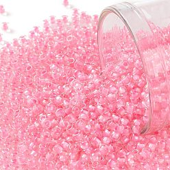 (191C) Pink Lined Crystal Круглые бусины toho, японский бисер, (191 c) кристалл с розовой линией, 11/0, 2.2 мм, отверстие : 0.8 мм, Около 50000 шт / фунт