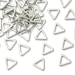 Platino Anillos de eslabones de latón Shegrace, triángulo, sin cadmio, plomo, níquel, Platino, 8x9x1 mm, agujero: 5.5x6 mm