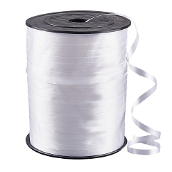 Белый Пластиковой лентой, 500 ярды простой ленты, белые, 1/4 дюйм (5 мм)