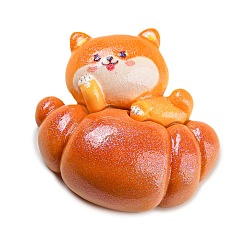 Коралловый Кабошоны из непрозрачной смолы, имитация еды, декодирование, хлеб с собакой, коралл, 27x27.5x9.5 мм